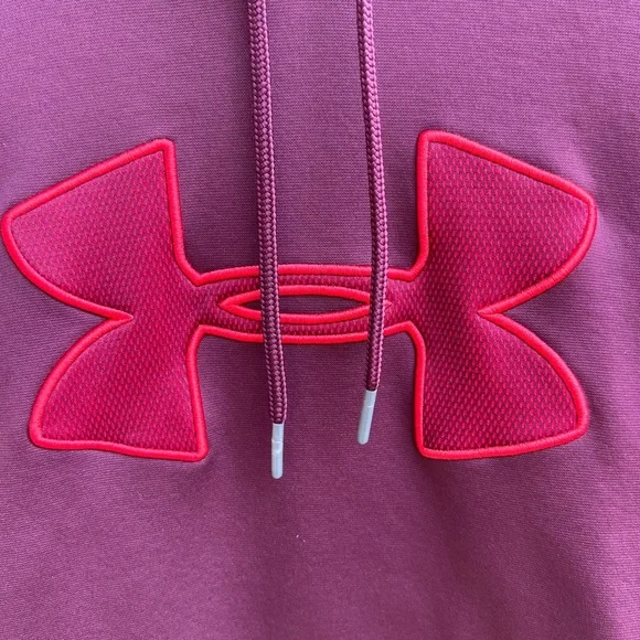 Under Armour Purple and Red Giant Logo Active Hoodie - Picture 3 of 5